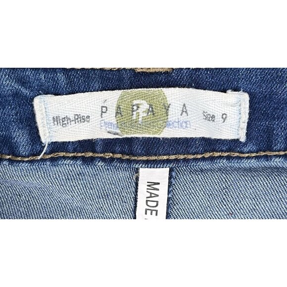 Papaya High-Rise Raw Hem Whisker Ripped Jeans Size 9 - Picture 3 of 7